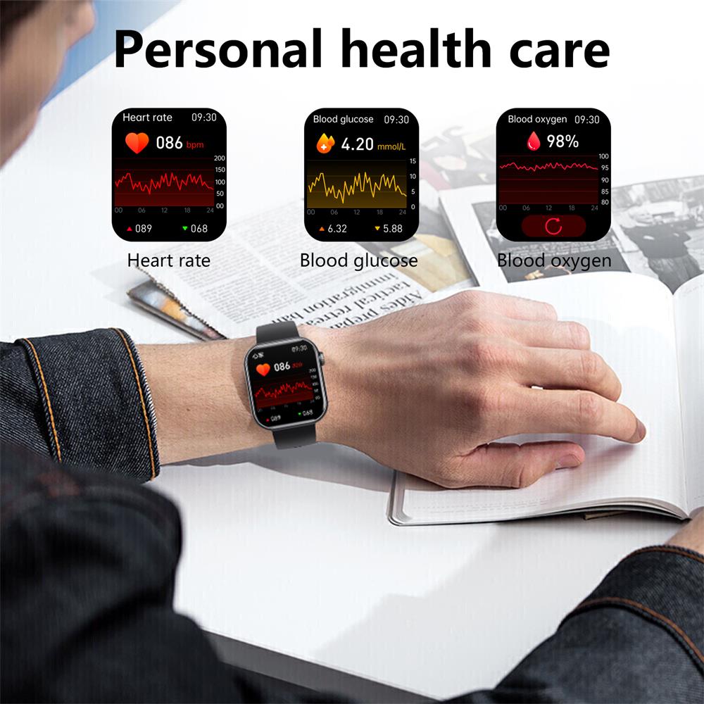 Square Smartwatch Fitness Tracker Heart Rate Blood Pressure Monitor
