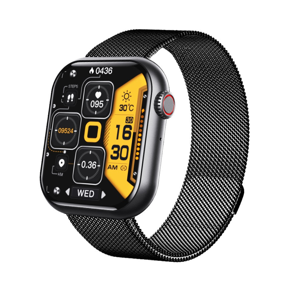 Square Smartwatch Fitness Tracker Heart Rate Blood Pressure Monitor