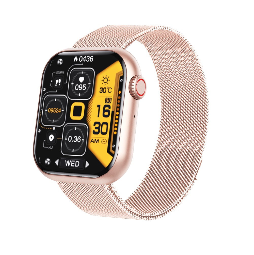Square Smartwatch Fitness Tracker Heart Rate Blood Pressure Monitor
