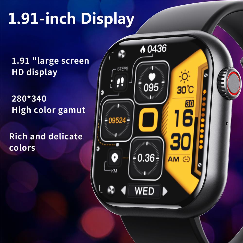 Square Smartwatch Fitness Tracker Heart Rate Blood Pressure Monitor