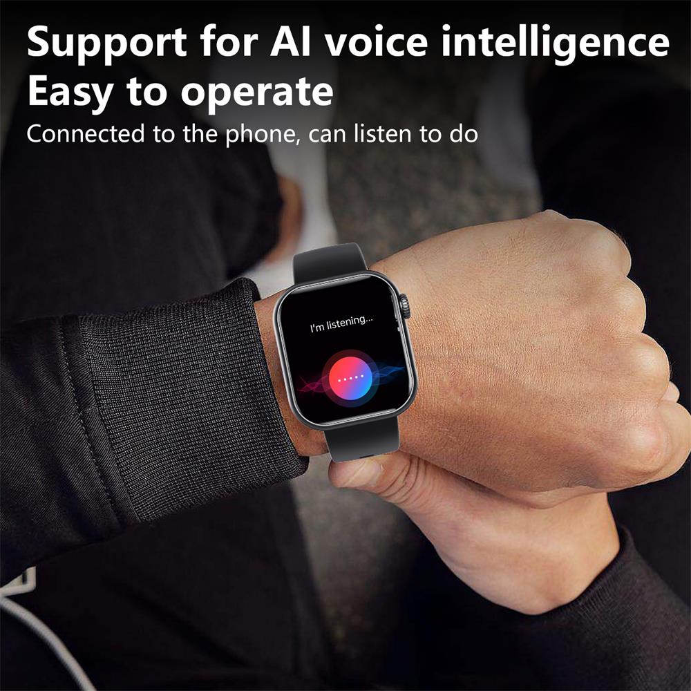 Square Smartwatch Fitness Tracker Heart Rate Blood Pressure Monitor