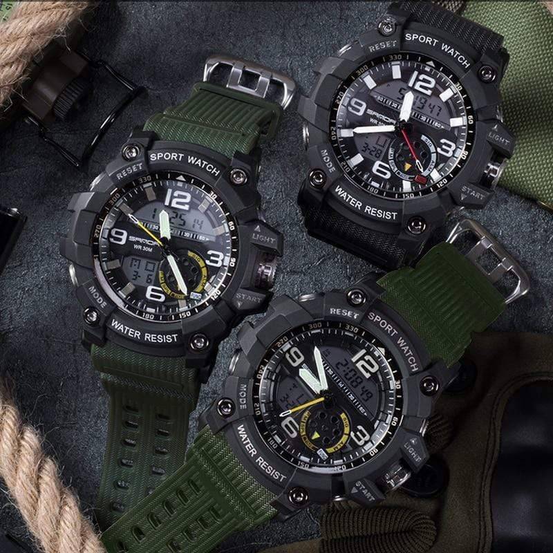 Analog Circular Military Style Sport Wristwatch