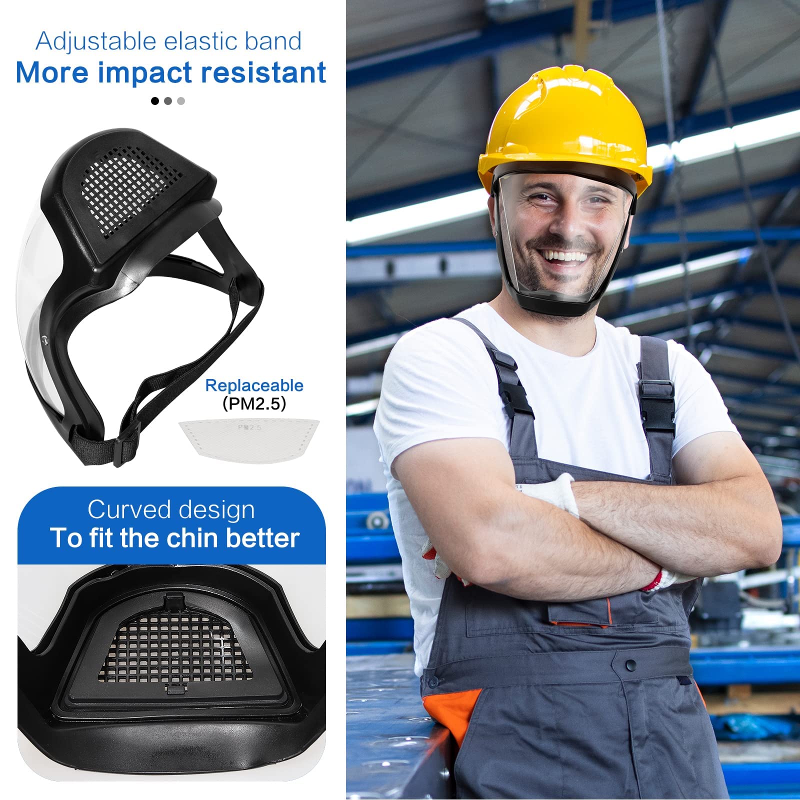 Face Shield Clear Visor Anti Fog Protective Safety Shield