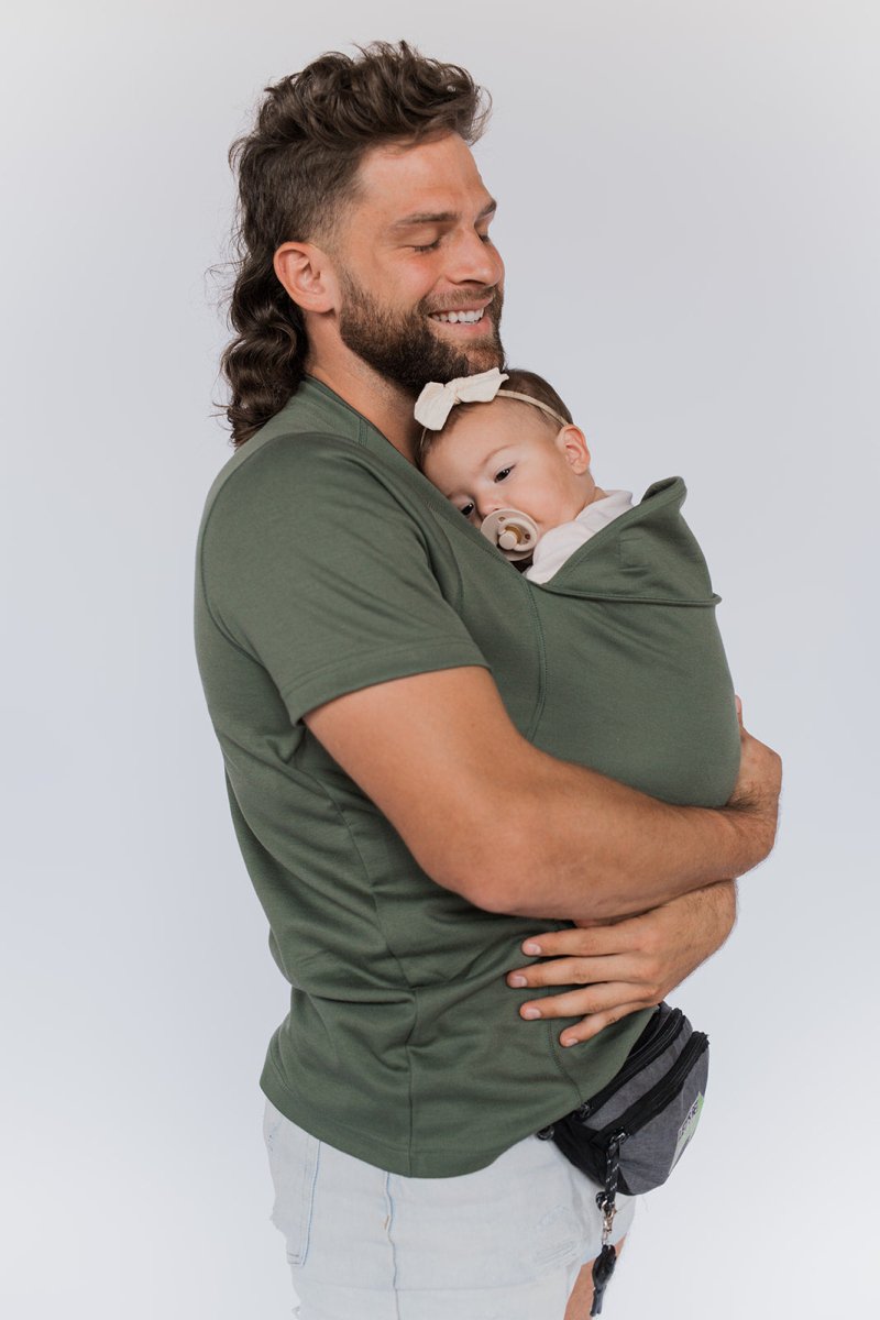Baby Carrier T Shirt Hands Free Babywearing Shirt for Parents