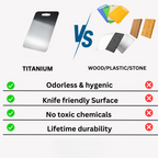Titanium Square Cutting Board Non Porous Antibacterial Kitchen Board