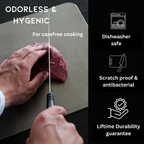 Titanium Square Cutting Board Non Porous Antibacterial Kitchen Board