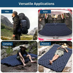 Double Air Mattress Inflatable Camping Sleeping Pad Rugged Lightweight
