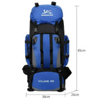 90 Liter Waterproof Hiking Backpack Large Capacity Trekking Camping Pack