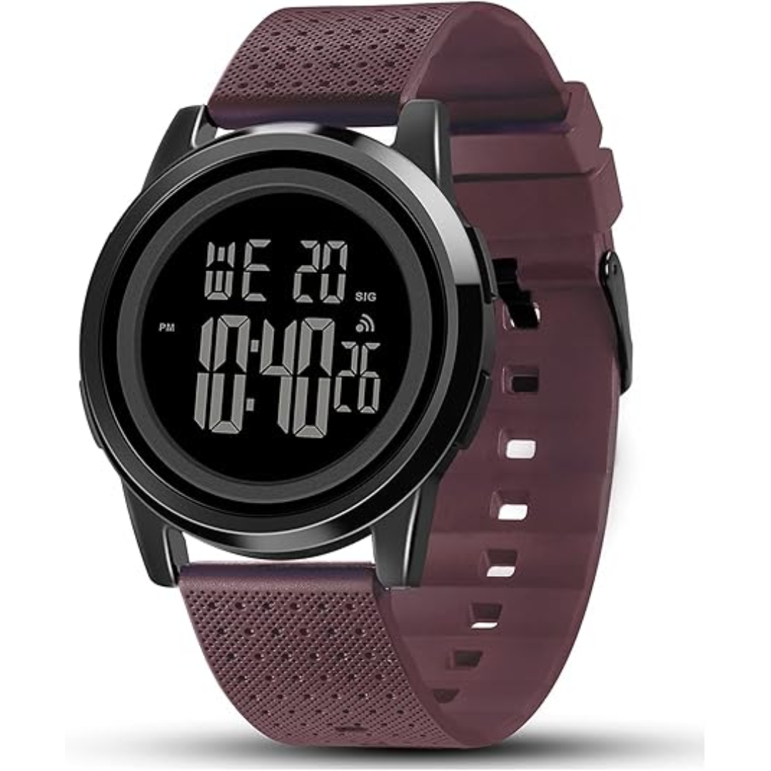 Digital Ultra-Thin Round Waterproof Sports Digital Wristwatch