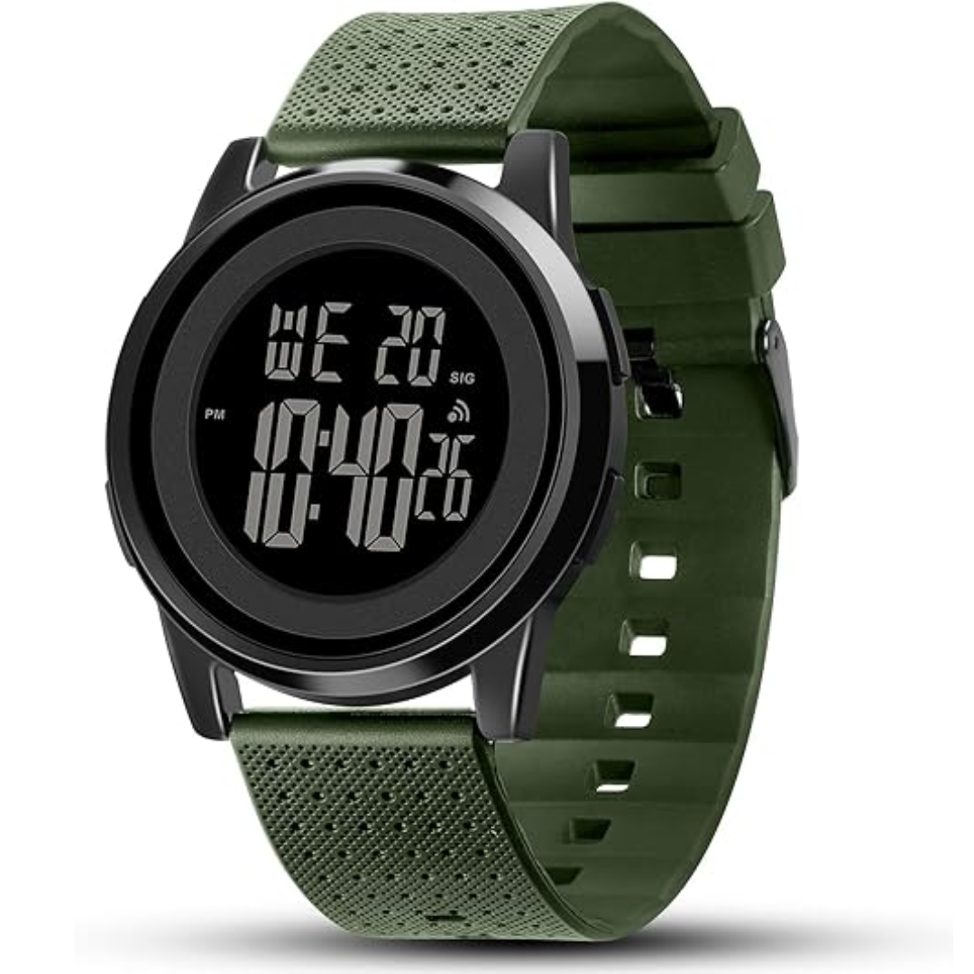 Digital Ultra-Thin Round Waterproof Sports Digital Wristwatch