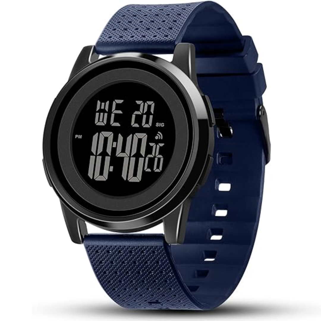 Digital Ultra-Thin Round Waterproof Sports Digital Wristwatch