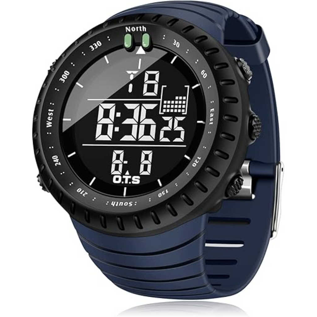 Men's Waterproof Digital Analog Sports Watch Round Case