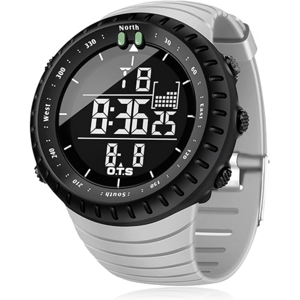 Men's Waterproof Digital Analog Sports Watch Round Case
