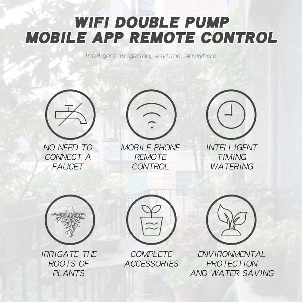 WiFi Smart Automatic Plant Watering System Irrigation Controller for 20 Pots