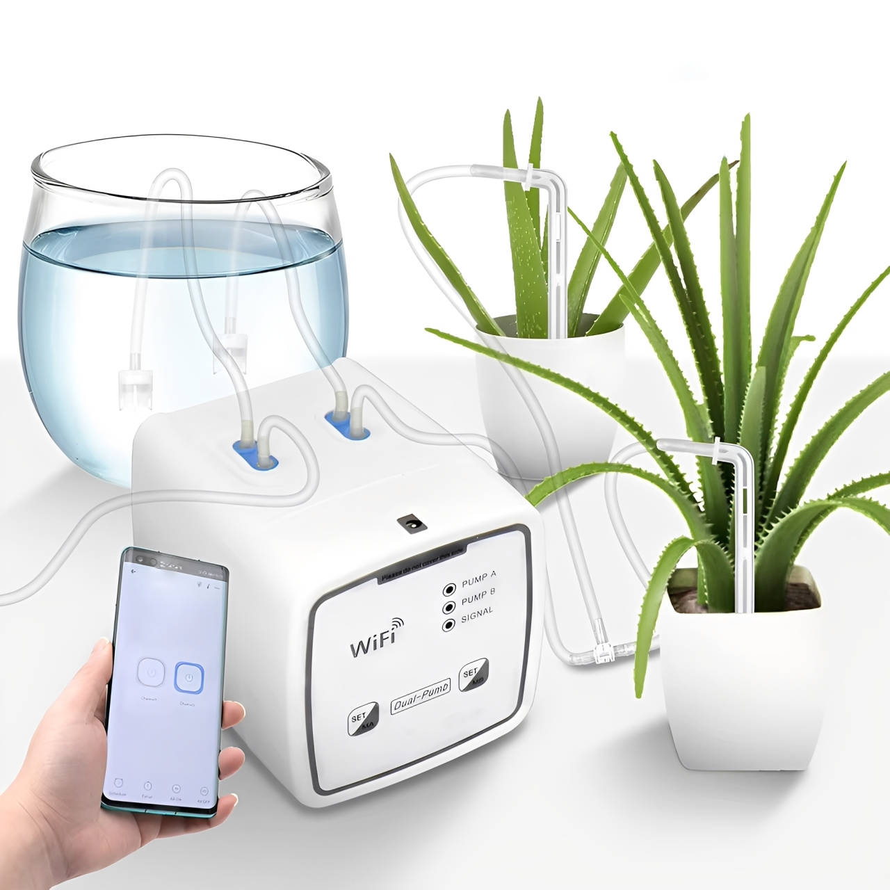 WiFi Smart Automatic Plant Watering System Irrigation Controller for 20 Pots