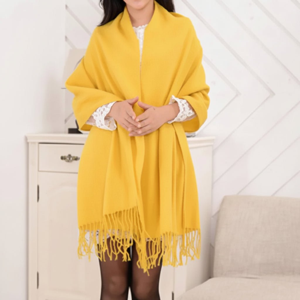 Women Large Square Winter Scarf Wrap Wool Blend Winter Wrap Scarf